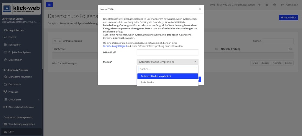 Datenschutz-Folgenabschätzung im DMS